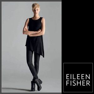 EILEEN FISHER Skinny Jeans in Organic Cotton Waxed Stretch Denim 8 Petite EUC